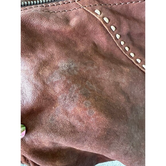 Lucky Brand Abbey Road Fold Over Italian Lamb Leather Crossbody Messenger Bag - Picture 7 of 8